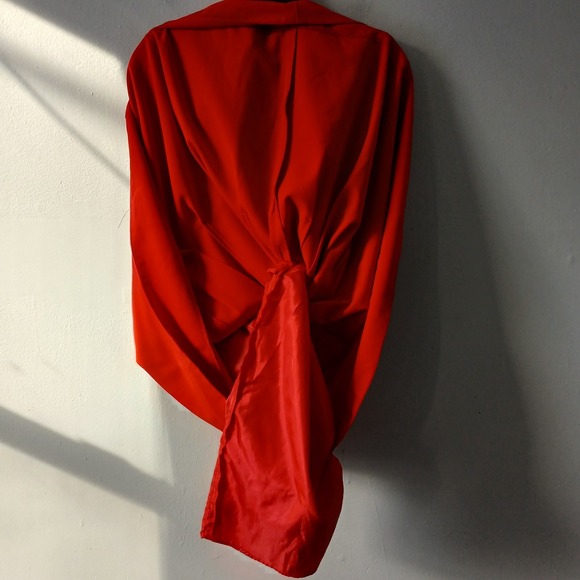 Calvin Klein Women's Size 4 Dress Knee Length Ruffle Belted Button Up Pleated - Picture 11 of 16